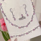 Tulip crystal jewellery set