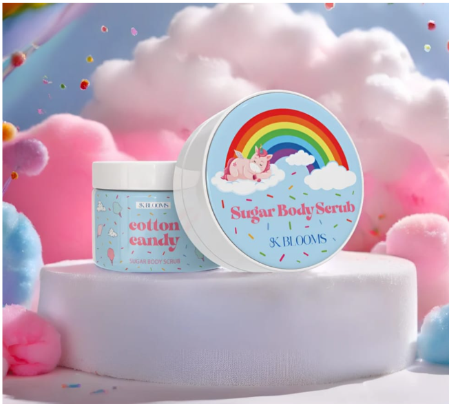 SK BLOOMS Natural Sugar Body Scrub for Smooth Skin