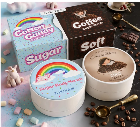 SK BLOOMS Natural Sugar Body Scrub for Smooth Skin